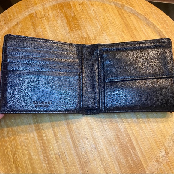 Bvlgari Men’s Black Canvas Monogram Bifold Wallet with Coin Pouch - Picture 6 of 13